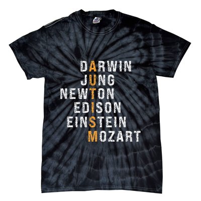 Autism Darwin Jung Newton Edison Einstein Newton Mozart Tie-Dye T-Shirt