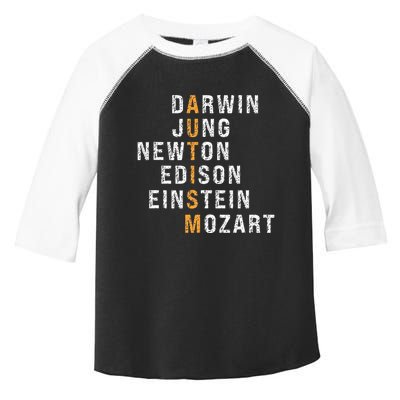 Autism Darwin Jung Newton Edison Einstein Newton Mozart Toddler Fine Jersey T-Shirt