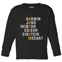 Autism Darwin Jung Newton Edison Einstein Newton Mozart Toddler Long Sleeve Shirt