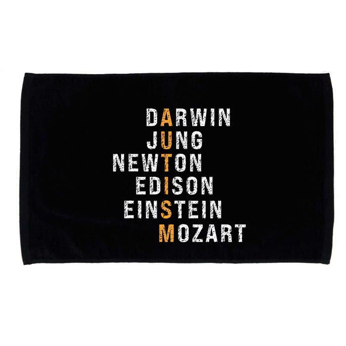 Autism Darwin Jung Newton Edison Einstein Newton Mozart Microfiber Hand Towel