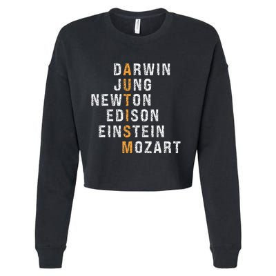 Autism Darwin Jung Newton Edison Einstein Newton Mozart Cropped Pullover Crew