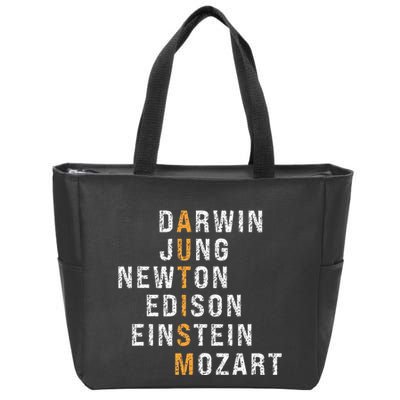 Autism Darwin Jung Newton Edison Einstein Newton Mozart Zip Tote Bag