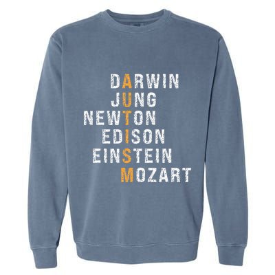 Autism Darwin Jung Newton Edison Einstein Newton Mozart Garment-Dyed Sweatshirt