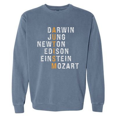 Autism Darwin Jung Newton Edison Einstein Newton Mozart Garment-Dyed Sweatshirt