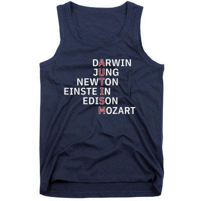 Autism Darwin Jung Newton Einste In Edison Mozart Tank Top