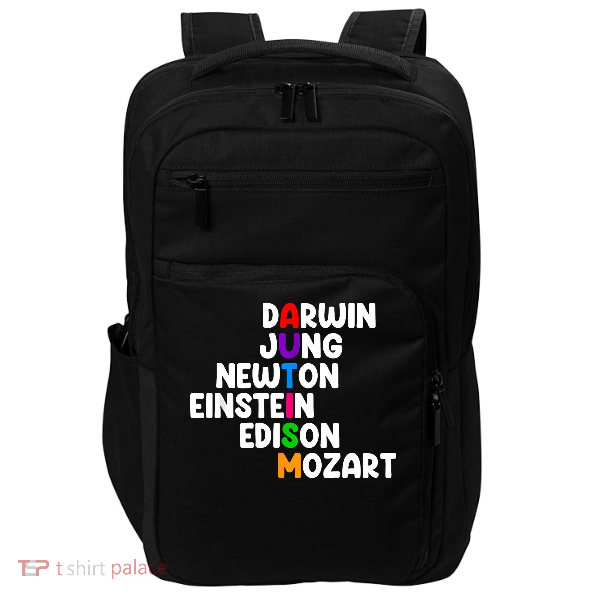 Autism  - Darwin Jung Newton Einstein Edison Impact Tech Backpack