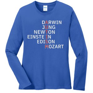 Autism Darwin Jung Newton Einste In Edison Mozart Ladies Long Sleeve Shirt