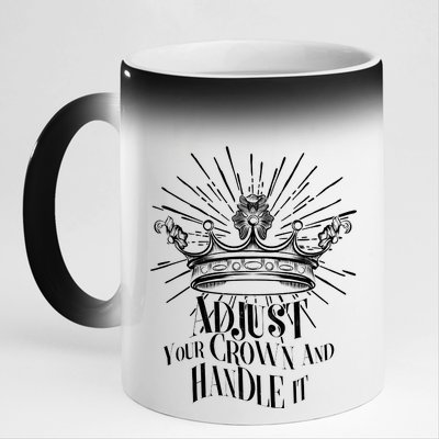 Adjust Your Crown and Handle It 11oz Black Color Changing Mug