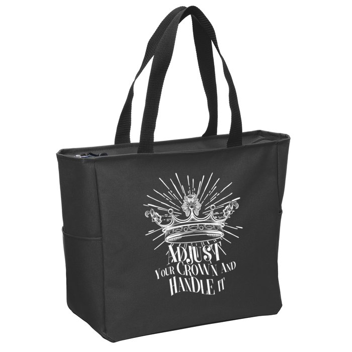 Adjust Your Crown and Handle It Zip Tote Bag