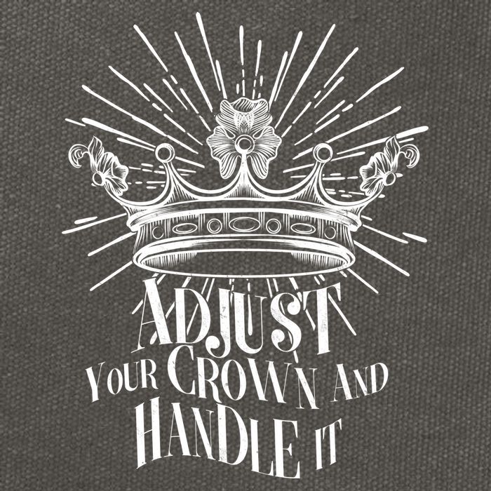 Adjust Your Crown and Handle It Cotton Canvas Backpack