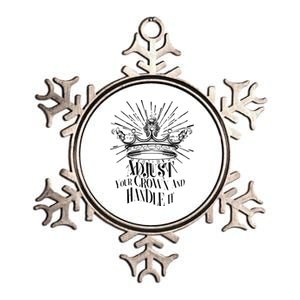 Adjust Your Crown and Handle It Metallic Star Ornament