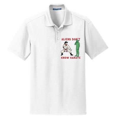 Aliens Dont Know Karate Dry Zone Grid Polo