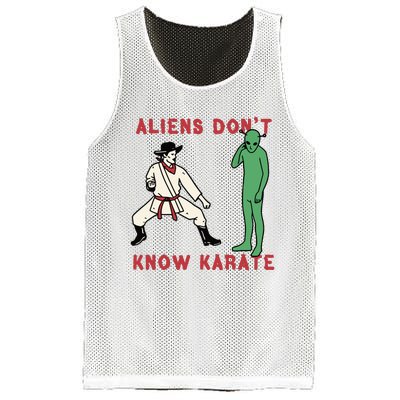 Aliens Dont Know Karate Mesh Reversible Basketball Jersey Tank