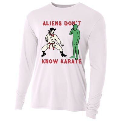 Aliens Dont Know Karate Cooling Performance Long Sleeve Crew