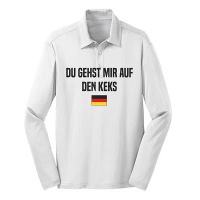 Auf Den Keks Gehen German Language Germany German Saying Silk Touch Performance Long Sleeve Polo