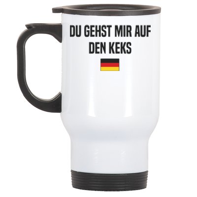 Auf Den Keks Gehen German Language Germany German Saying Stainless Steel Travel Mug