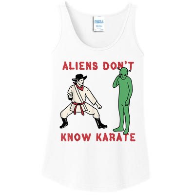 Aliens Dont Know Karate Ladies Essential Tank