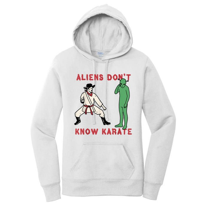 Aliens Dont Know Karate Women's Pullover Hoodie