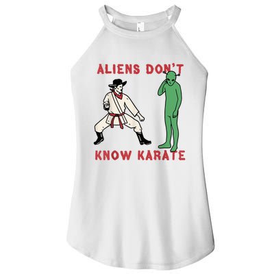 Aliens Dont Know Karate Women's Perfect Tri Rocker Tank