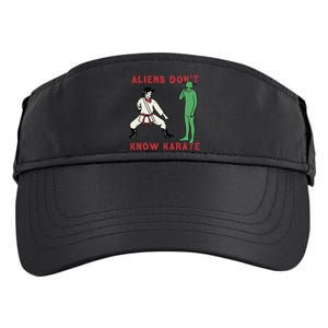 Aliens DonT Know Karate Adult Drive Performance Visor