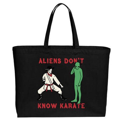 Aliens DonT Know Karate Cotton Canvas Jumbo Tote