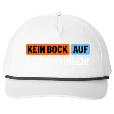 AußEr Dieses Kein Bock Auf Rassist Innen Snapback Five-Panel Rope Hat