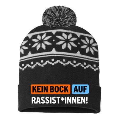 AußEr Dieses Kein Bock Auf Rassist Innen USA-Made Snowflake Beanie