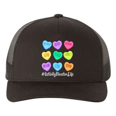 Activity Director Life Teacher Valentines Day Candy Heart Yupoong Adult 5-Panel Trucker Hat