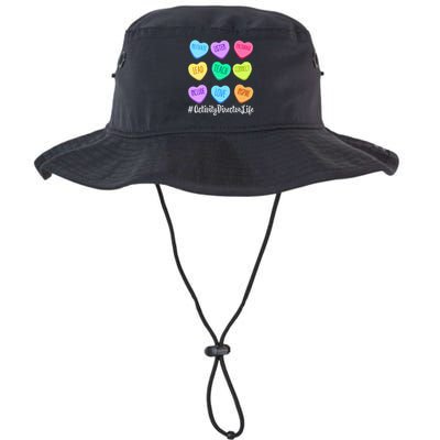 Activity Director Life Teacher Valentines Day Candy Heart Legacy Cool Fit Booney Bucket Hat