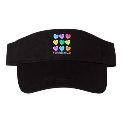 Activity Director Life Teacher Valentines Day Candy Heart Valucap Bio-Washed Visor