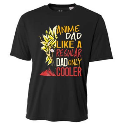 Anime Dad Like A Regular Dad Only Cooler Fathers Day Otaku Cooling Performance Crew T-Shirt