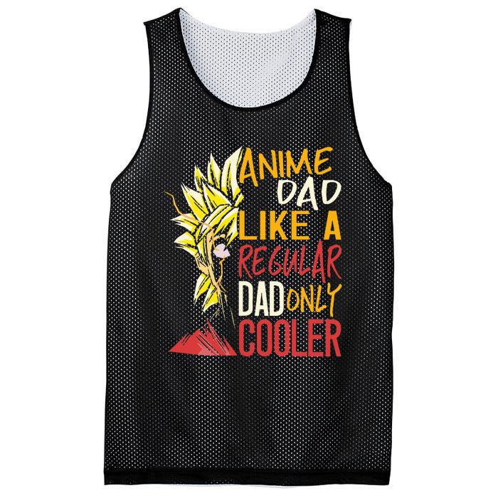 Anime Dad Like A Regular Dad Only Cooler Fathers Day Otaku Mesh Reversible Basketball Jersey Tank