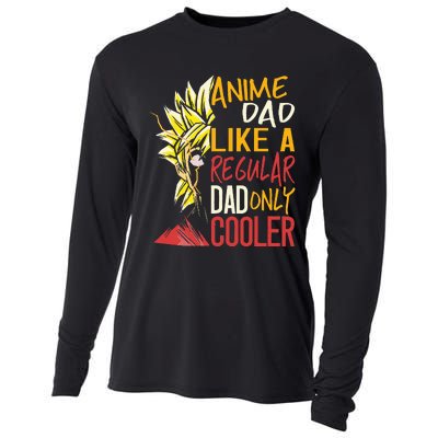 Anime Dad Like A Regular Dad Only Cooler Fathers Day Otaku Cooling Performance Long Sleeve Crew