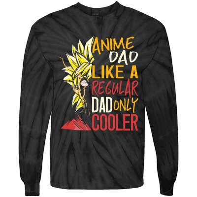 Anime Dad Like A Regular Dad Only Cooler Fathers Day Otaku Tie-Dye Long Sleeve Shirt