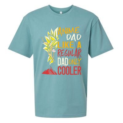 Anime Dad Like A Regular Dad Only Cooler Fathers Day Otaku Sueded Cloud Jersey T-Shirt