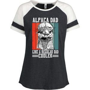 Alpaca Dad Like A Regular Dad Cooler Cute Gift Enza Ladies Jersey Colorblock Tee