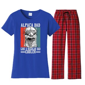 Alpaca Dad Like A Regular Dad Cooler Cute Gift Women's Flannel Pajama Set