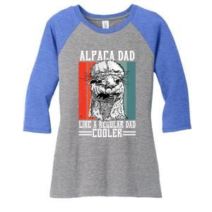 Alpaca Dad Like A Regular Dad Cooler Cute Gift Women's Tri-Blend 3/4-Sleeve Raglan Shirt