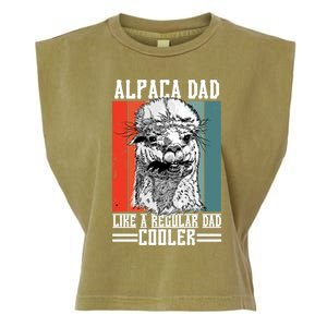 Alpaca Dad Like A Regular Dad Cooler Cute Gift Garment-Dyed Women's Muscle Tee