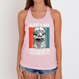 Alpaca Dad Like A Regular Dad Cooler Cute Gift Women's Knotted Racerback Tank