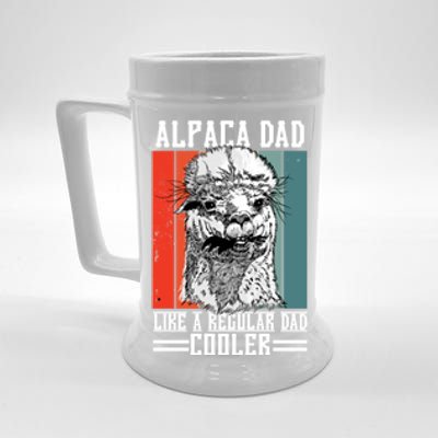 Alpaca Dad Like A Regular Dad Cooler Cute Gift Beer Stein