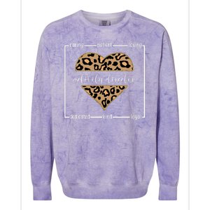 Activity Director Leopard Heart Colorblast Crewneck Sweatshirt