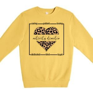 Activity Director Leopard Heart Premium Crewneck Sweatshirt