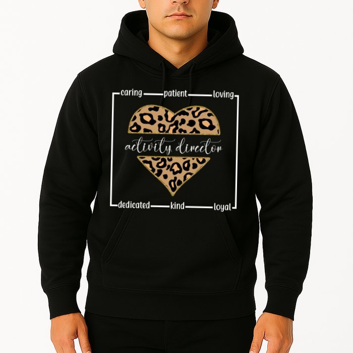Activity Director Leopard Heart Hoodie