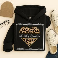 Activity Director Leopard Heart Hoodie