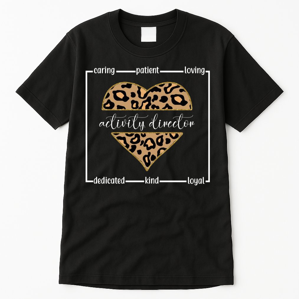 Activity Director Leopard Heart Tall T-Shirt