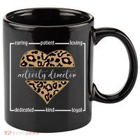 Activity Director Leopard Heart 11oz C Handle Ceramic Mug