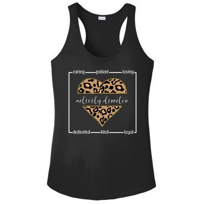 Activity Director Leopard Heart Ladies PosiCharge Competitor Racerback Tank