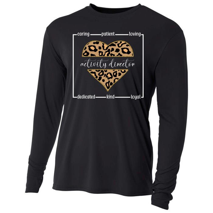 Activity Director Leopard Heart Cooling Performance Long Sleeve Crew