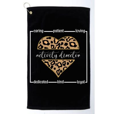 Activity Director Leopard Heart Golf Towel